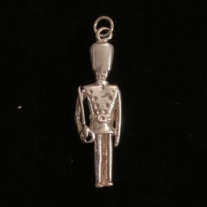 Vintage sterling silver British guard pendant